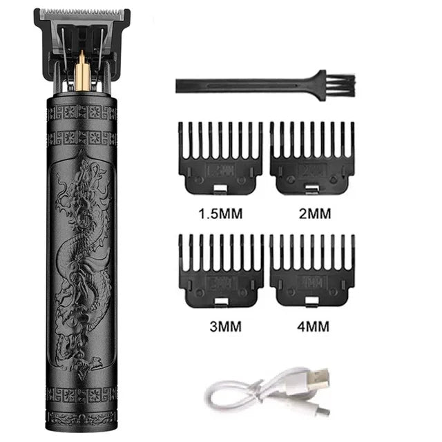 7pcs T-Blade Electric Hair Clipper, Cordless USB Rechargeable Shaving Trimmer With Guide Comb For Personal And Stylist Use