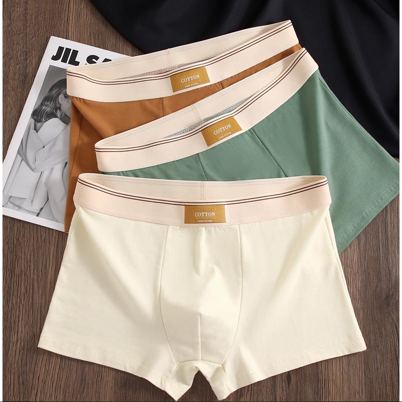 Men's Underwear Hombre Panties Boxershorts Comfortable Breathable Pure Cotton Underwear Sexy Underwear Solid Color Boxer Shorts