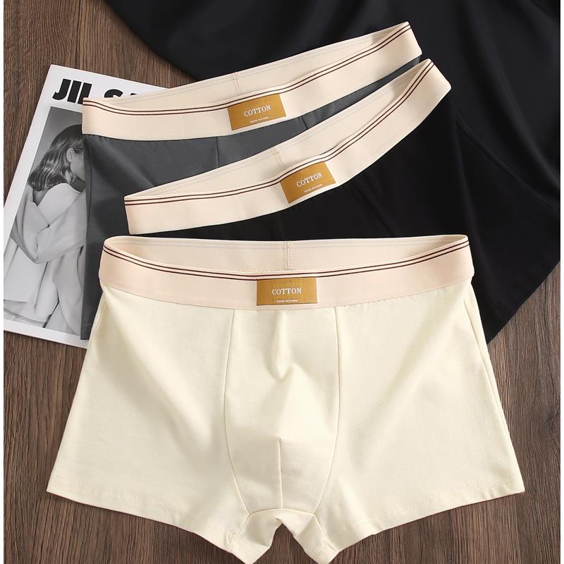 Men's Underwear Hombre Panties Boxershorts Comfortable Breathable Pure Cotton Underwear Sexy Underwear Solid Color Boxer Shorts