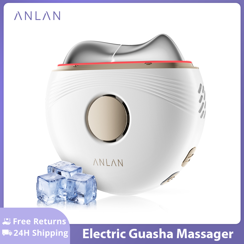 ANLAN Electric Guasha Massager EMS Face Lifting Remove Edema Firming Skin Clod Heat Body Scraping Therapy Skincare Beauty Device