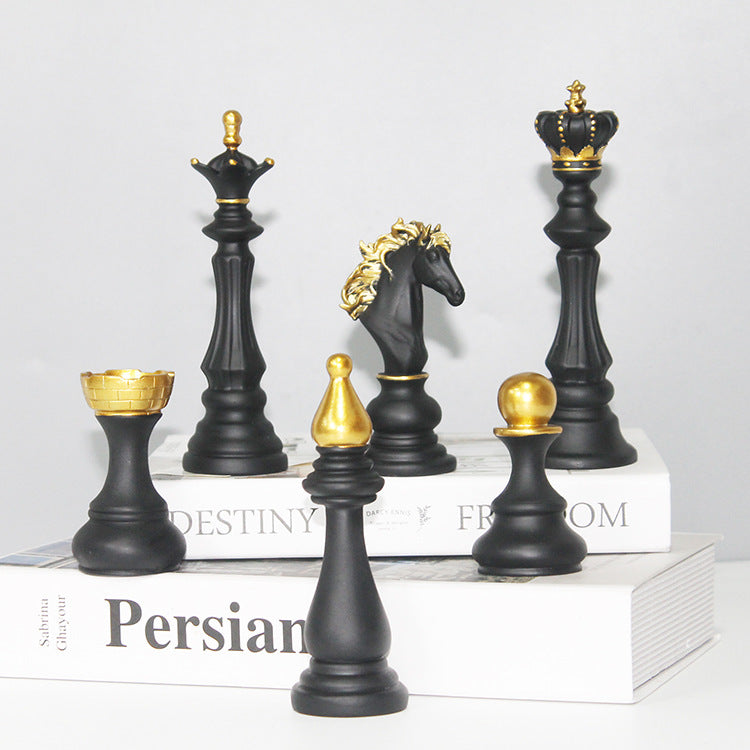 Chess resin statue ornaments and home decoration