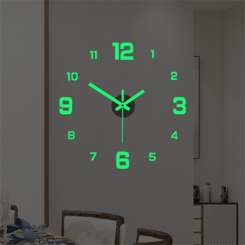 Luminous Wall Clock Stickers | Laser Engraved Home Decor | YourEAJ7