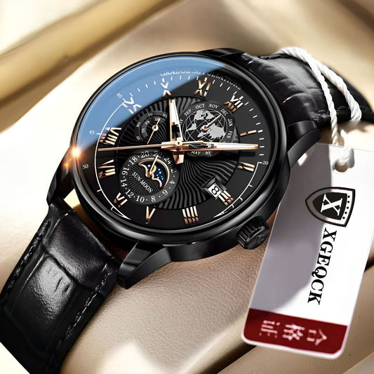 Men Watch Fashion Top Luxury Sport Men's Wristwatch Waterproof Luminous Leather Date Quartz Watches Man clock