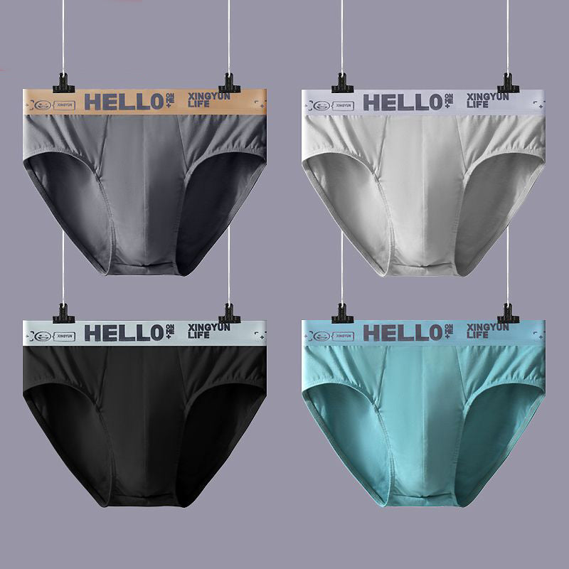 4Pcs/Lot Men's Briefs Sexy Underwear Men Cotton Underpants Comfortable Print Panties Male Lingerie Breathable Cuecas