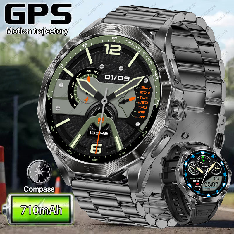 Outdoor Sport GPS Trajectory Smart Watch 1.85" HD Screen 710mAh Waterproof Watches Bluetooth Call Smartwatch Men For Android IOS