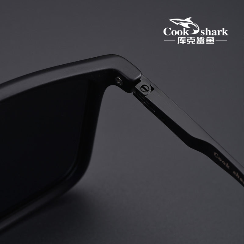 Cook Shark polarized sunglasses men's sunglasses women's UV protection driving special color-changing glasses trend personality