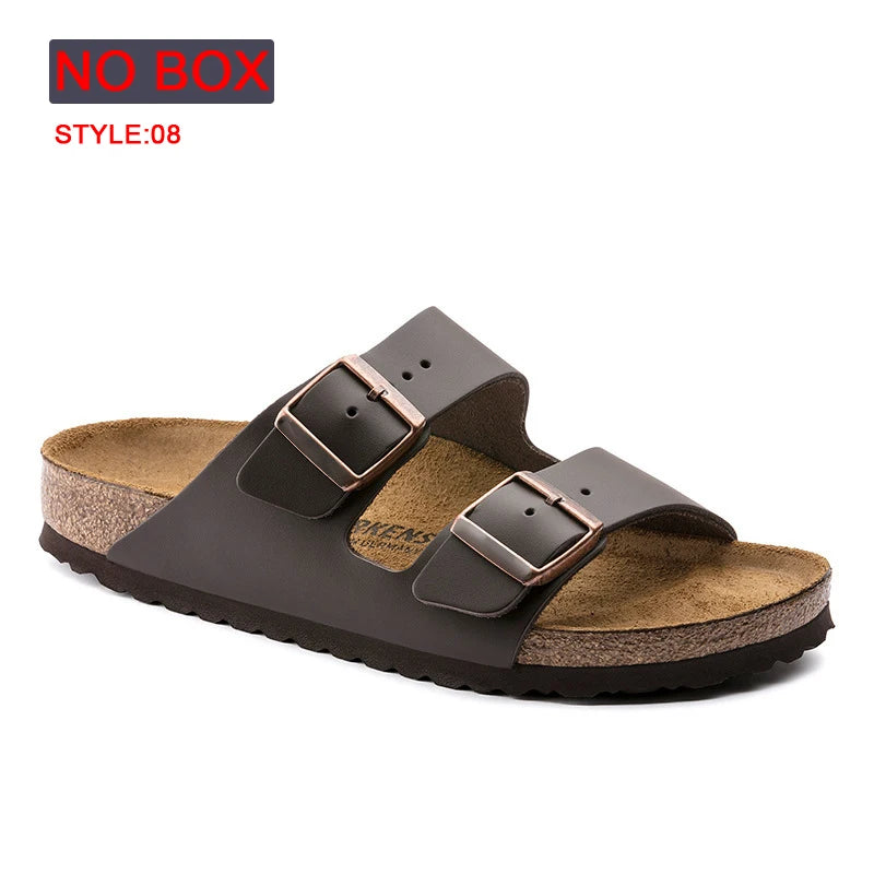 Spring Summer Soft Footbed Suede Birken Sandals Women And Men Fashion Wear outside Couples Wear Cork Slippers Retro Clogs Shoes