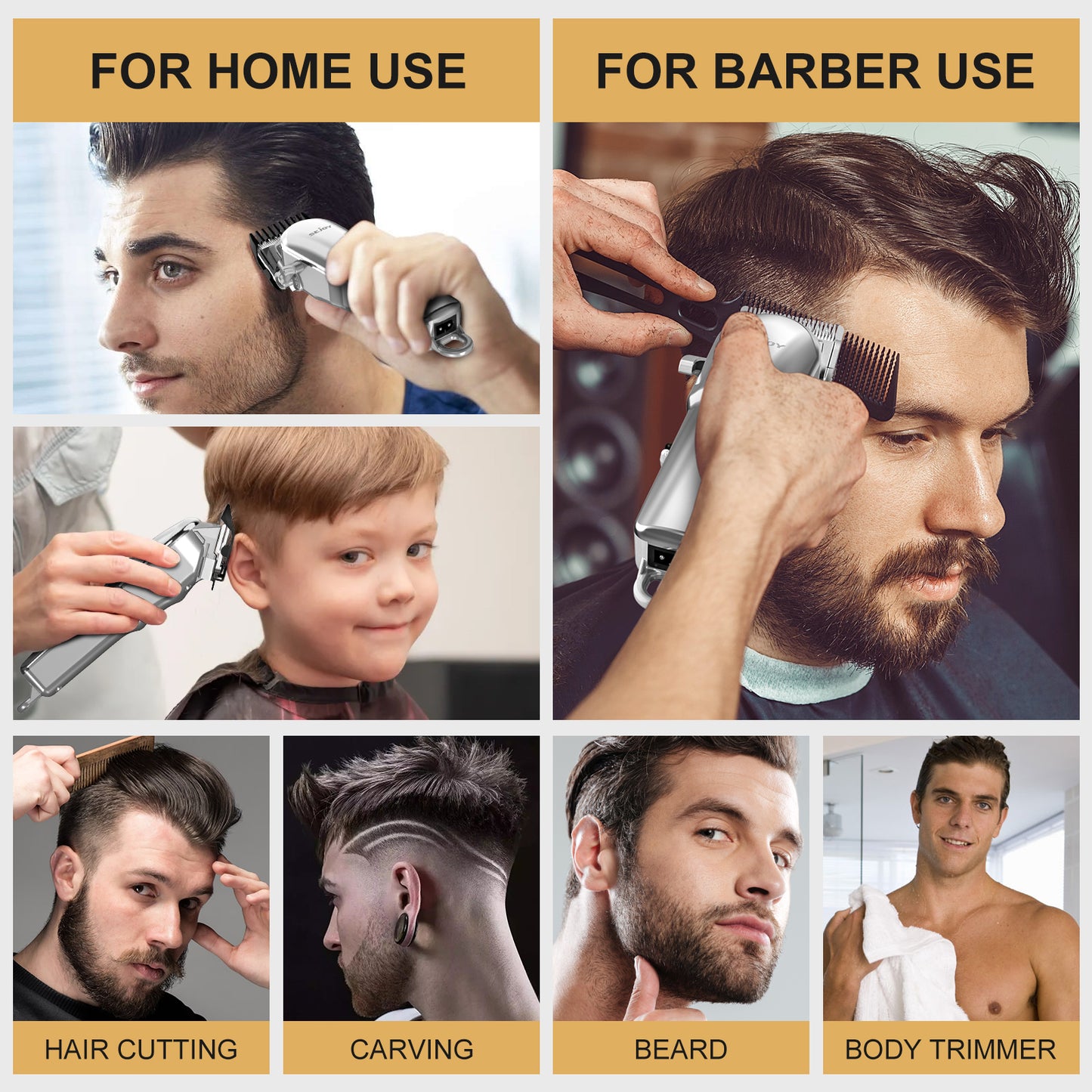 Electric Clipper Professional Rechargeable Hair Clippers Trimmer Household Low Noise Beard Machine Personal Care Haircut Tool