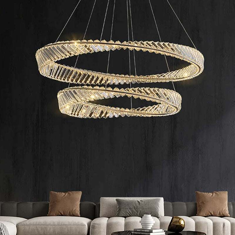 Modern Luxury Style Crystal Chandelier LED Living Room Lamp Ceiling Lights Dining Room Hanging Light Indoor Lighting Fixtures