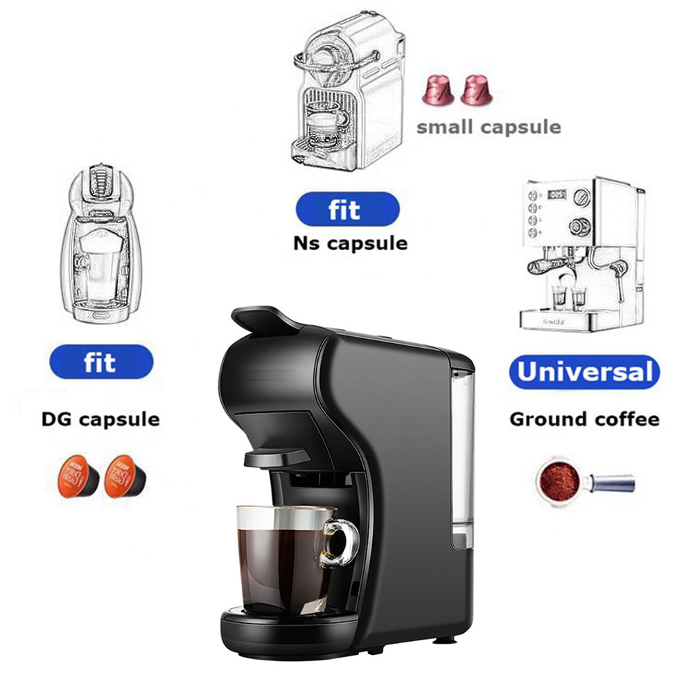 Espresso Capsule Coffee Machine Maker 1600W 19 Bar 3in1 Multiple Cafetera Pod Coffee Maker Dolce Milk&Nxpresso &Powder