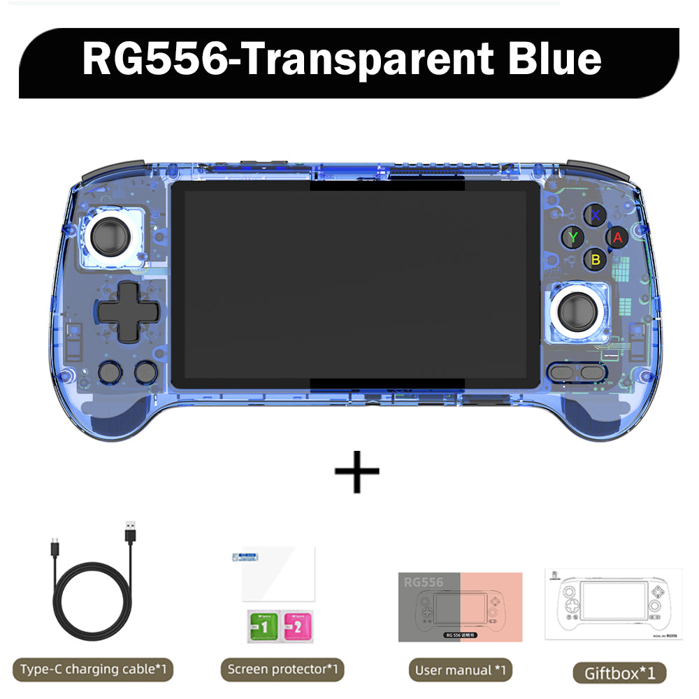 ANBERNIC RG556 Retro Handheld Game Console Android 13 System 5.48 inch AMOLED Screen T820 Video Player Built-in Hall Trigger Fan