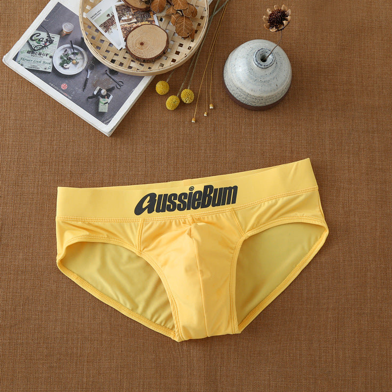 Men's briefs milk silk low waist elastic stereo comfort aussiebum