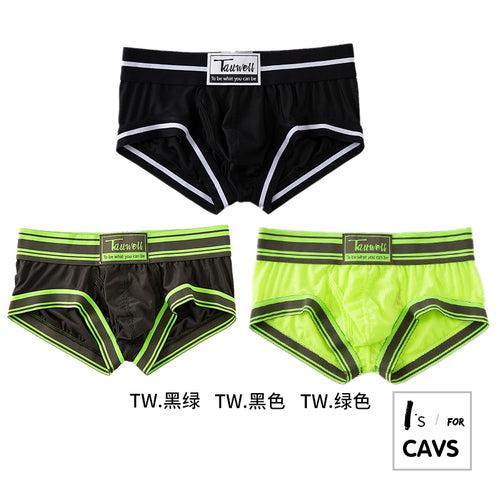 3pcs/lot men's underwear mens sexy mesh underwear boxer shorts head personality trend sports mesh boxers.