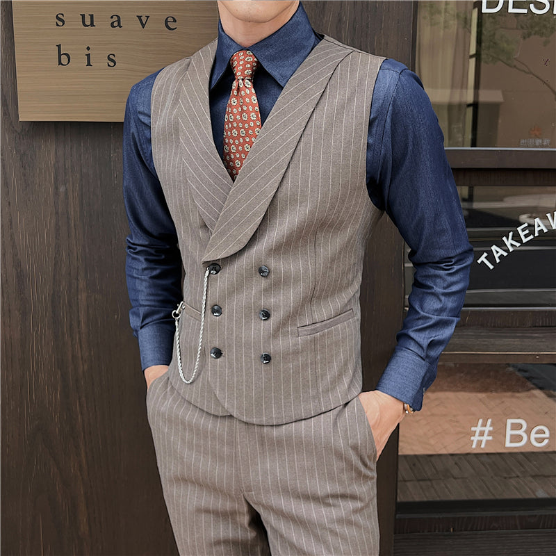 Double Breasted Plaid Suit | Men's Casual Vest | YourEAJ7