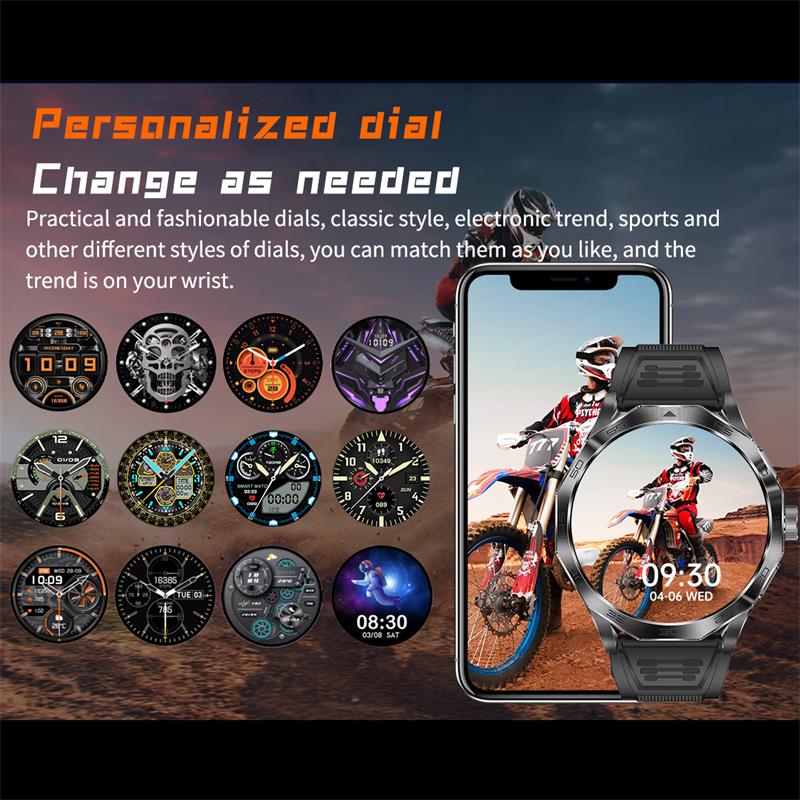 Outdoor Sport GPS Trajectory Smart Watch 1.85" HD Screen 710mAh Waterproof Watches Bluetooth Call Smartwatch Men For Android IOS