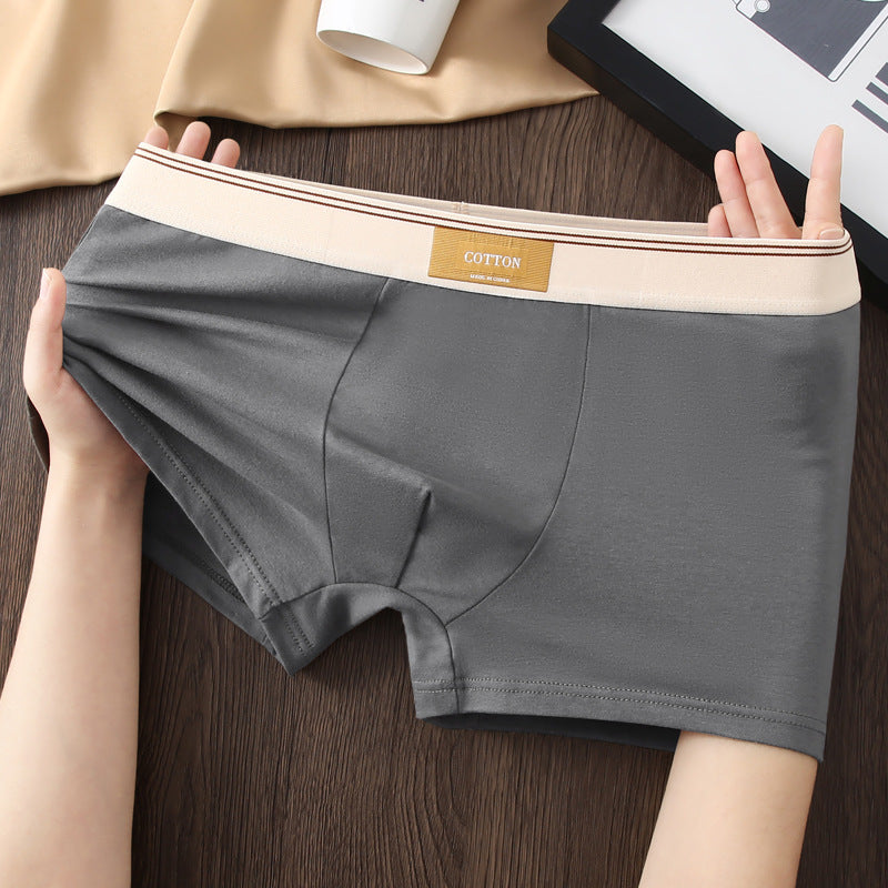 Men's Underwear Hombre Panties Boxershorts Comfortable Breathable Pure Cotton Underwear Sexy Underwear Solid Color Boxer Shorts