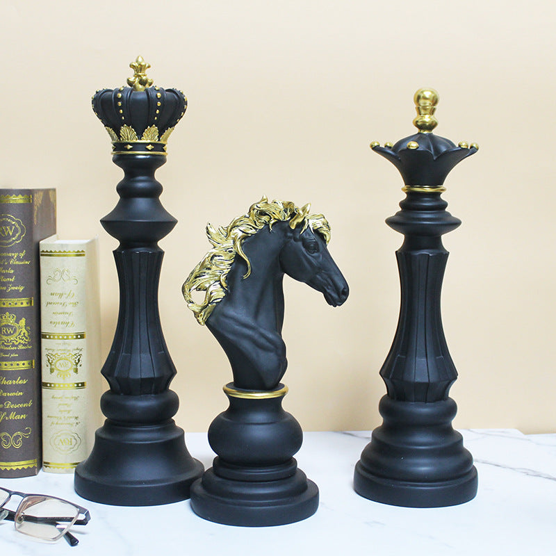 Chess resin statue ornaments and home decoration