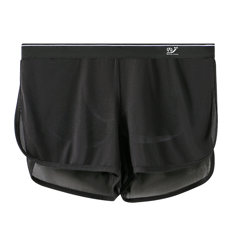 New Ice Silk Mesh Summer Home wear Men's Sports Fitness Boxers Shorts