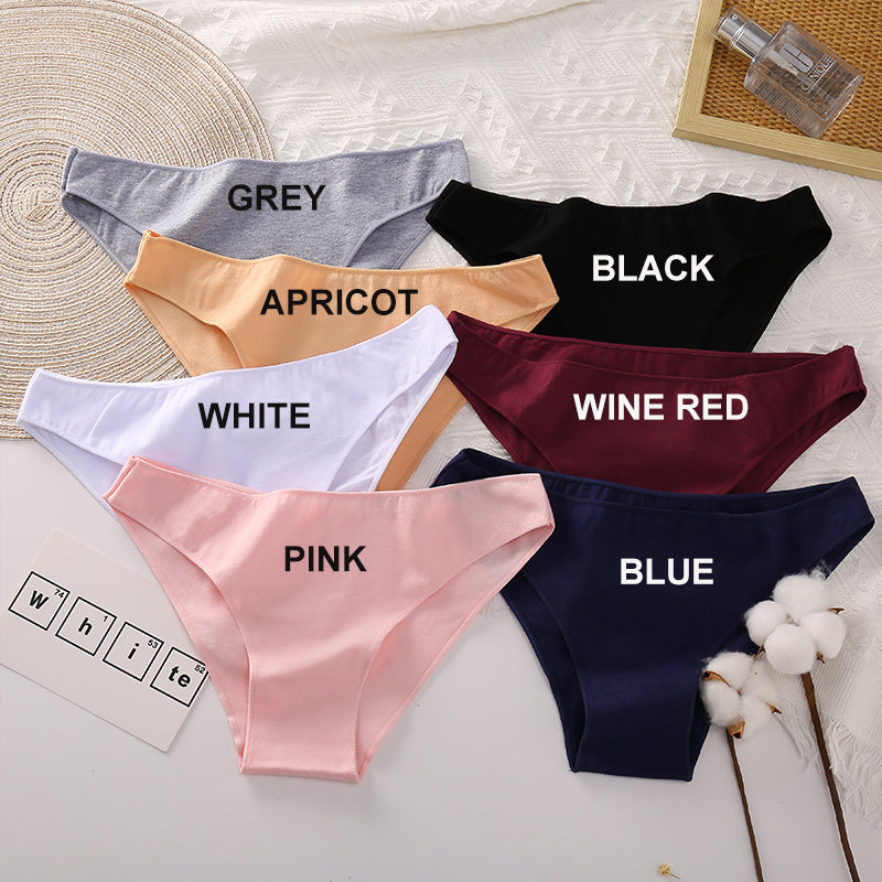 FINETOO 3PCS/Set M-XXL Panties Women Cotton Lingerie Woman Underwear Sexy Femme Underwear Girls Underpant Panty 7 Solid Colors