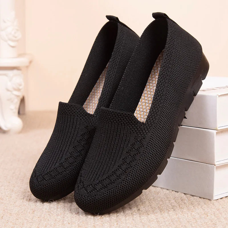 Casual Women's Shoes Summer Mesh Breathable Flat Ladies Comfort Light Sneaker Socks Women Slip on Loafers Zapatillas Muje