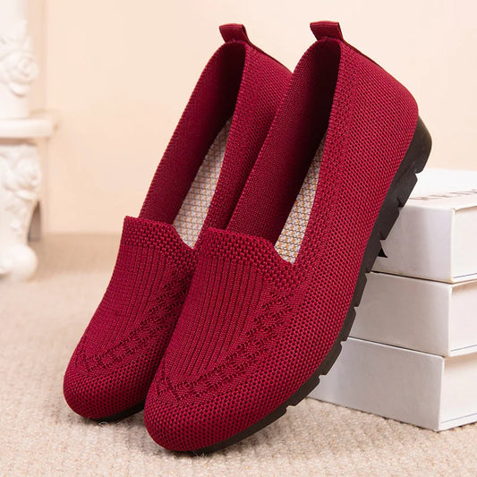 Casual Women's Shoes Summer Mesh Breathable Flat Ladies Comfort Light Sneaker Socks Women Slip on Loafers Zapatillas Muje