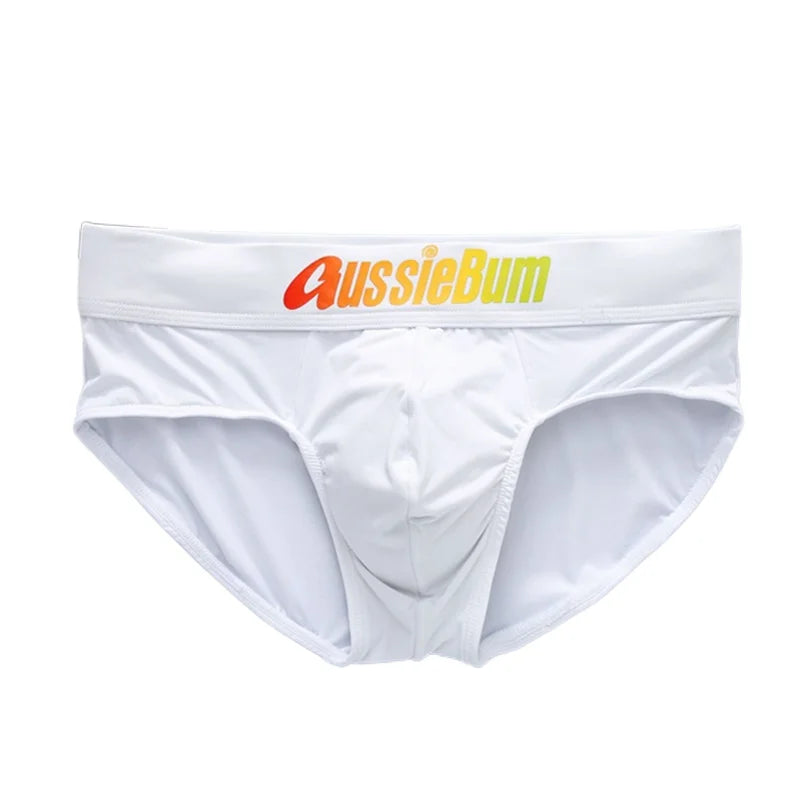 Aussiebum men's briefs milk silk low waist elastic color belt comfortable U convex bag