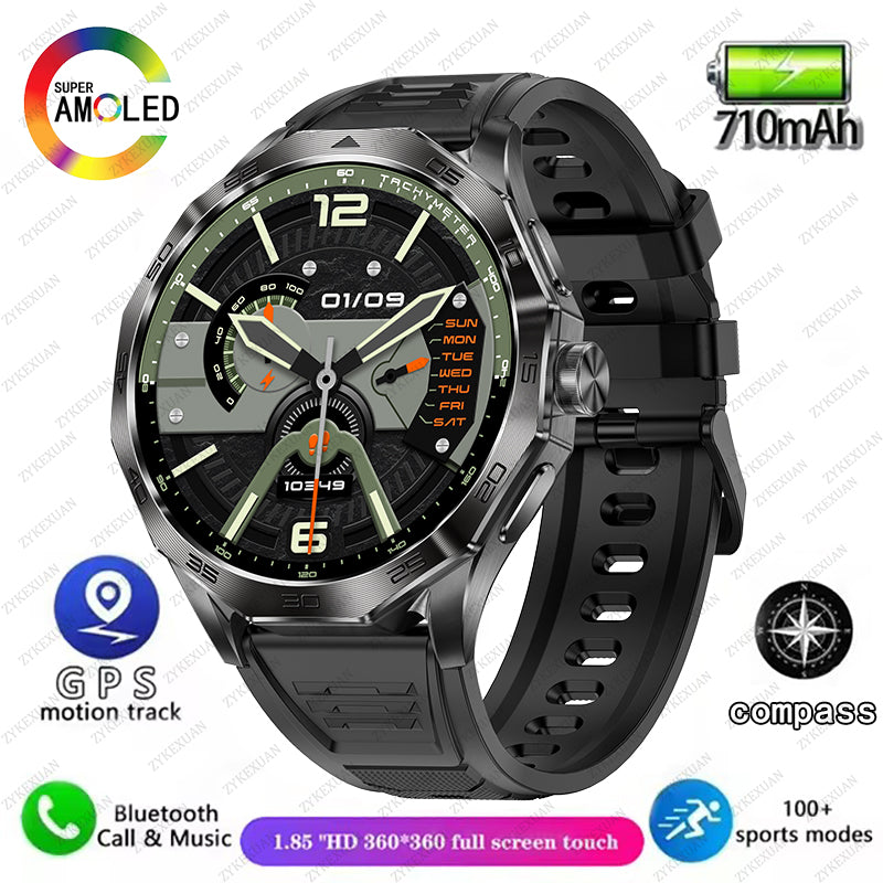 Outdoor Sport GPS Trajectory Smart Watch 1.85" HD Screen 710mAh Waterproof Watches Bluetooth Call Smartwatch Men For Android IOS