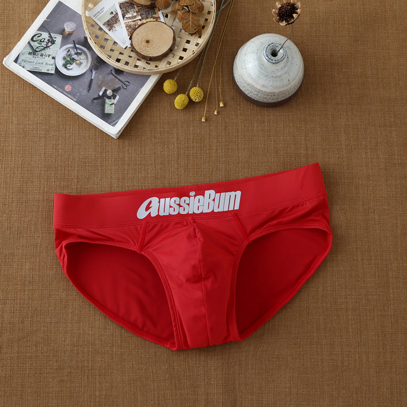 Men's briefs milk silk low waist elastic stereo comfort aussiebum