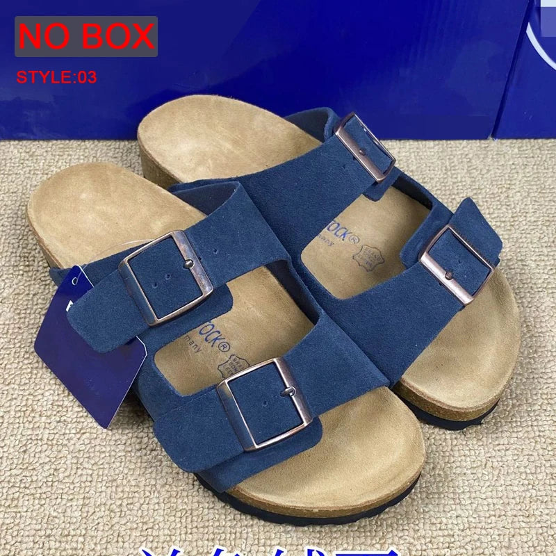 Spring Summer Soft Footbed Suede Birken Sandals Women And Men Fashion Wear outside Couples Wear Cork Slippers Retro Clogs Shoes