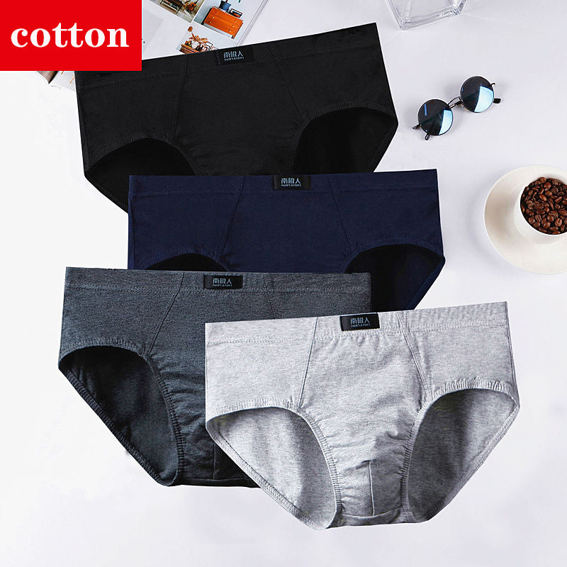 4Pcs/Lot Men's Briefs Sexy Underwear Men Cotton Underpants Comfortable Print Panties Male Lingerie Breathable Cuecas