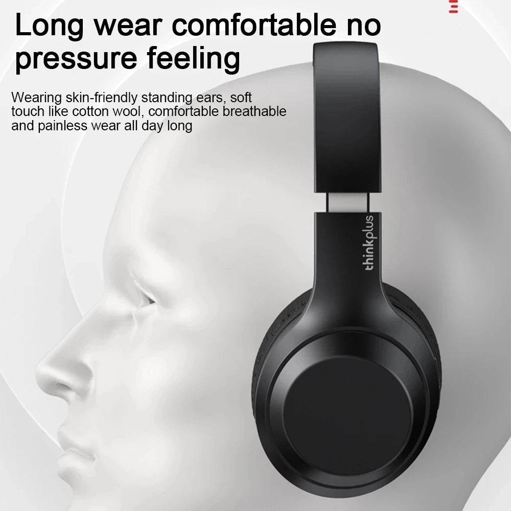 Original Lenovo TH10 Wireless Bluetooth Headset Over-ear Hood Headphones E sports Gaming Sports Hi-Fi with microphone