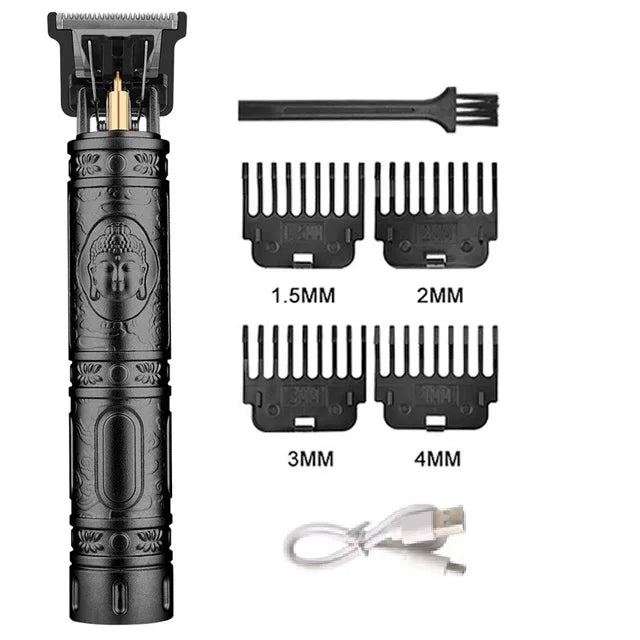 7pcs T-Blade Electric Hair Clipper, Cordless USB Rechargeable Shaving Trimmer With Guide Comb For Personal And Stylist Use