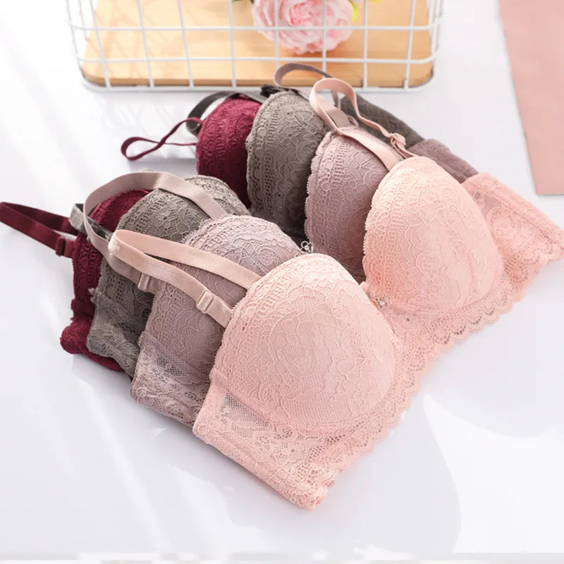 1/2 Cup Thin Lace Bra Women's Adjustable Upper Push-up Bra Cross-border Foreign Trade Bra