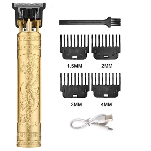 7pcs T-Blade Electric Hair Clipper, Cordless USB Rechargeable Shaving Trimmer With Guide Comb For Personal And Stylist Use