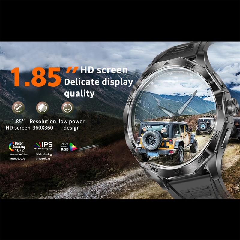 Outdoor Sport GPS Trajectory Smart Watch 1.85" HD Screen 710mAh Waterproof Watches Bluetooth Call Smartwatch Men For Android IOS