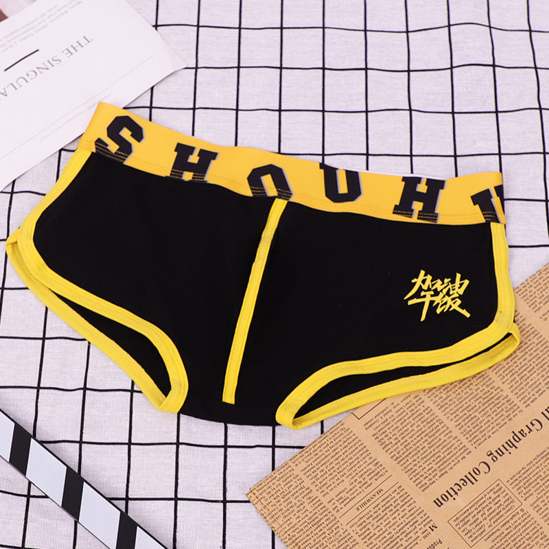 Cotton Youth Boxer Shorts Comfortable Breathable Underwear Men Personalized Lingerie Color Matching Large Male Fashoin Underpant